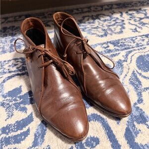 Vintage brown lace up booties